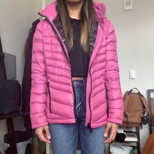 Pink Calvin Klein Puffer w/ Black Accents - Size S - Inside/Outside Pockets